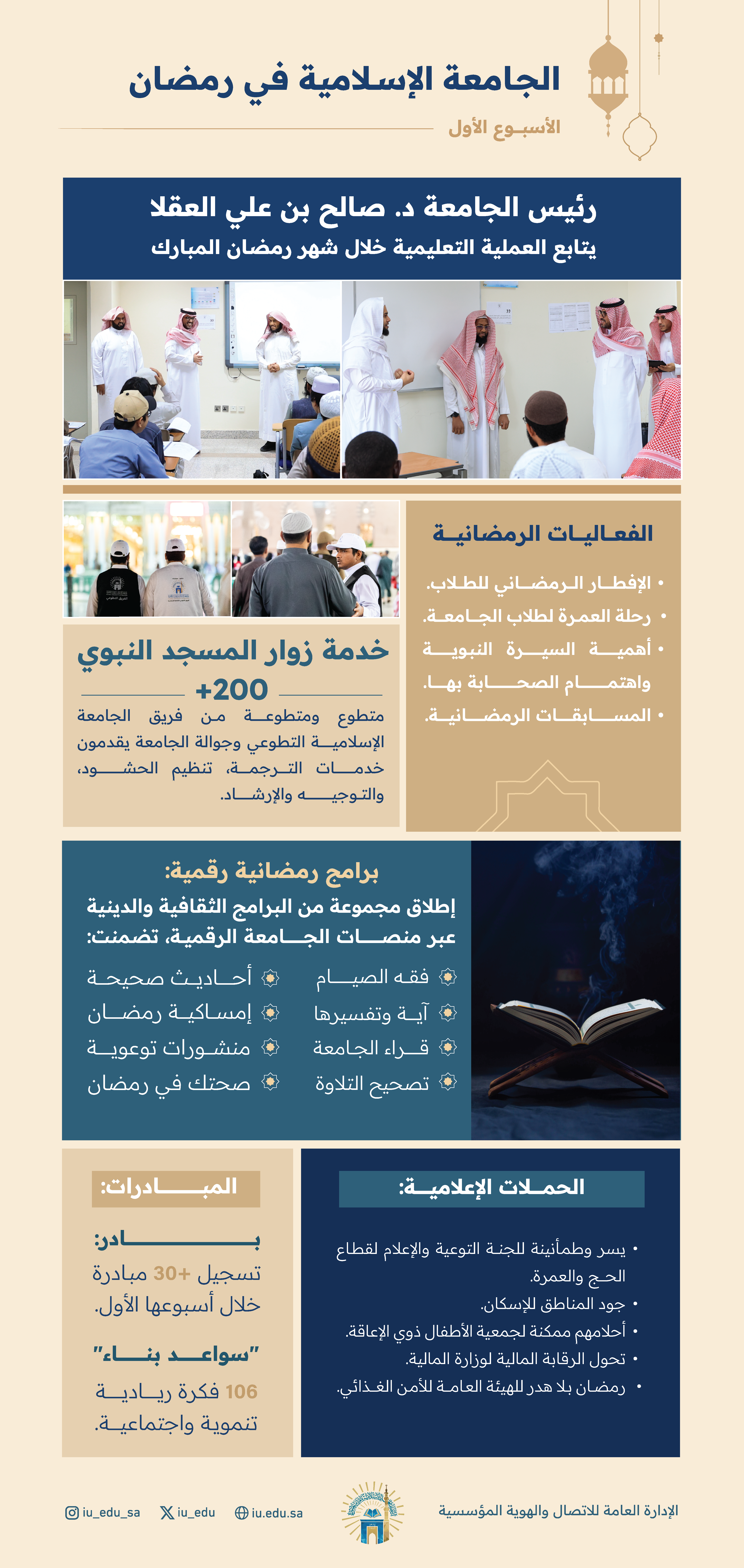 الجامعة الإسلامية في رمضان